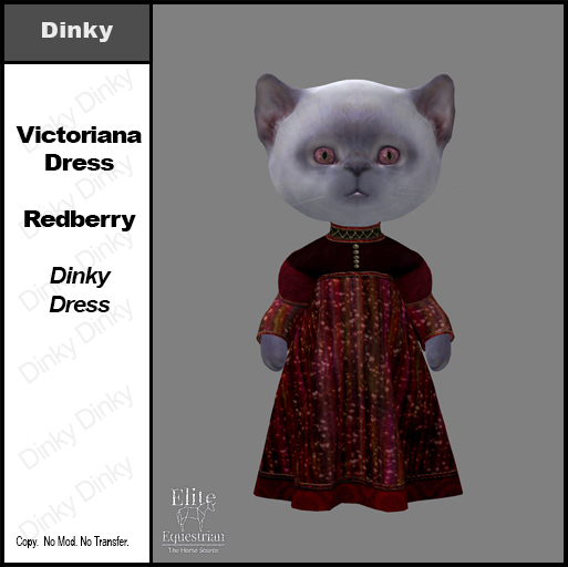 *E* Dinky Victoriana Gown  - Redberry  [Add & Click to Open]
