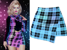 Mia Button Up Split Skirt [Holo Baby Blue] - Maitreya • Legacy • Reborn