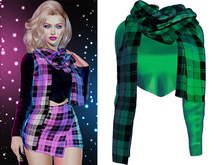 Mia Long Sleeve Cropped Shirt [Holo Alien] - Maitreya (+Petite) • Legacy • Reborn