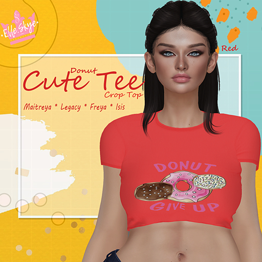 [..::Le'Chic::..] Cute Tee Donut * Red