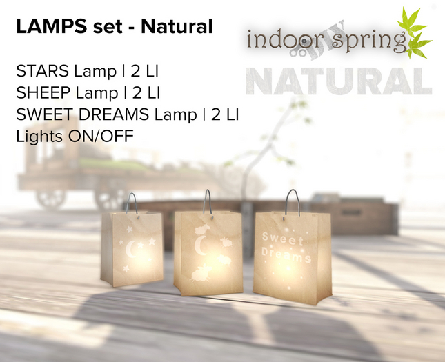 8f8 - Indoor DIY Spring LAMPS Set - NATURAL