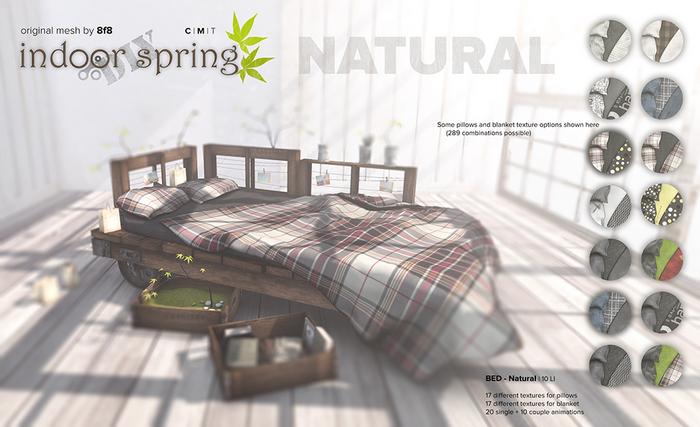 8f8 - Indoor DIY Spring BED - NATURAL