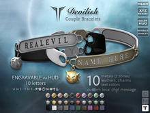 **RE** Devilish Couple Bracelets Set - Engraving
