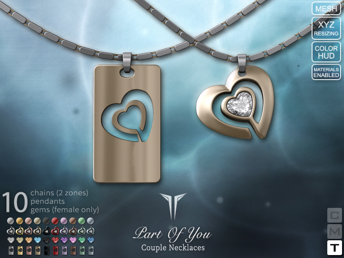 **RE** Part Of You Couple Necklaces - Transferable