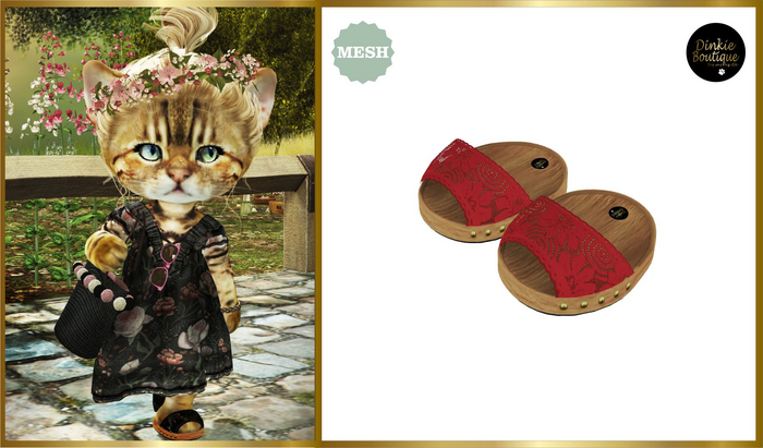 *DB* DINKIES PENELOPE LACE SANDALS* red