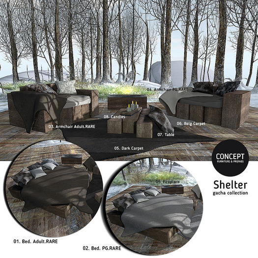 Concept} *02. Shelter. Bed. PG. RARE
