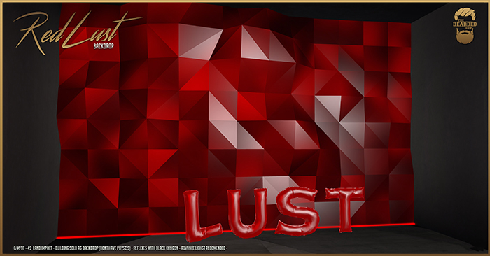 Red Lust Backdrop - The Bearded Guy