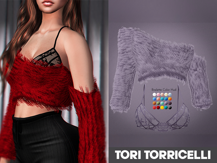 TORI TORRICELLI // Isla Fur Top & Bralette // Grape Compote