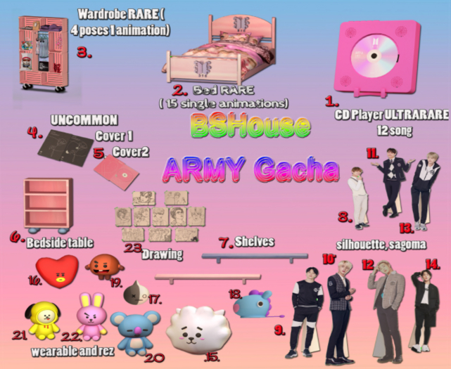 3-BSHouse -ARMY- Wardrobe RARE