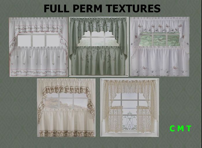 5 Window Panel Curtain FULL PERM TEXTURES