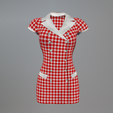 Red Domestic Service Slink Uniform