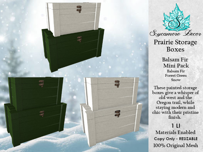 {SD} Prairie Boxes - Balsam Fir Mini Pack
