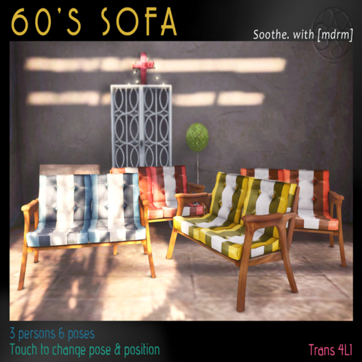 Soothe.[mdrm] 60's sofa (mustard)
