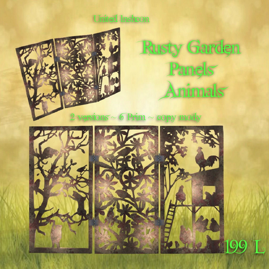 *UI* Rusty Garden Panels Animals v