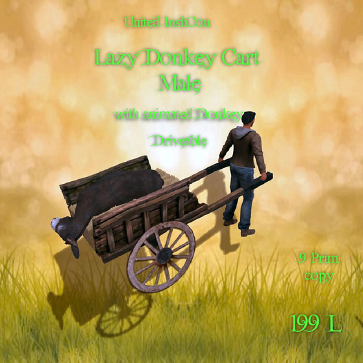 *UI* Lazy Donkey Cart Male v