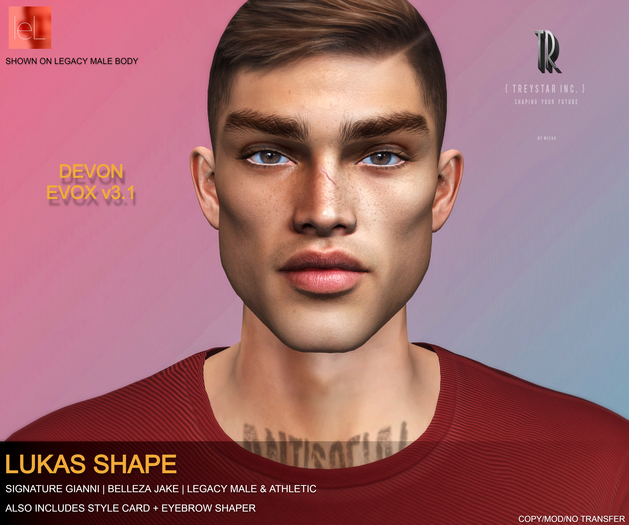 { Treystar Inc. } - Lelutka Devon EvoX shape Lukas