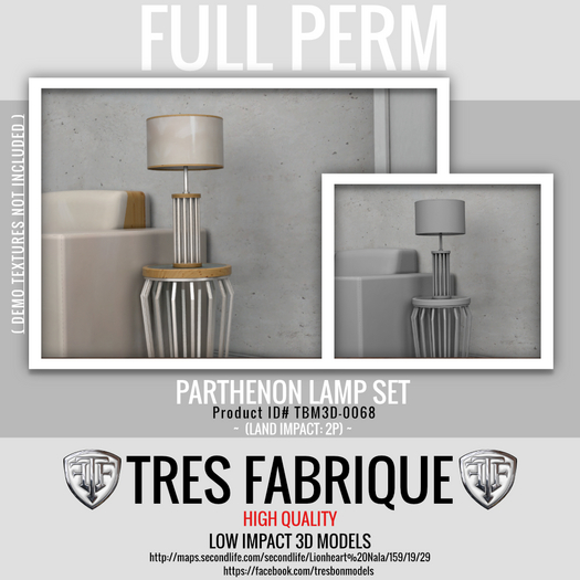 Full Perm Parthenon Lamps [TMP0068FC]