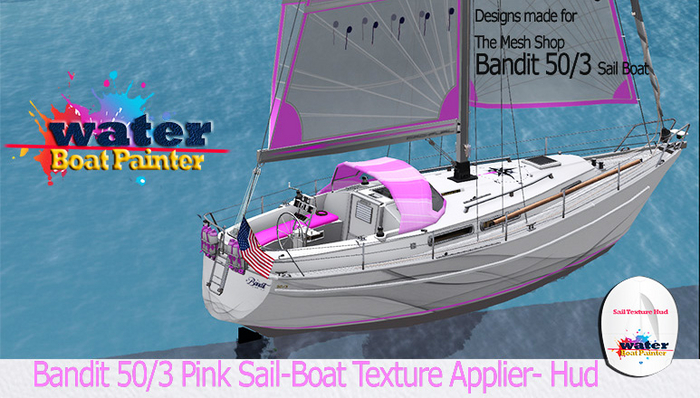 W:B:P:Bandit 50/3 Pink Boat Texture Applier&Sail HUD
