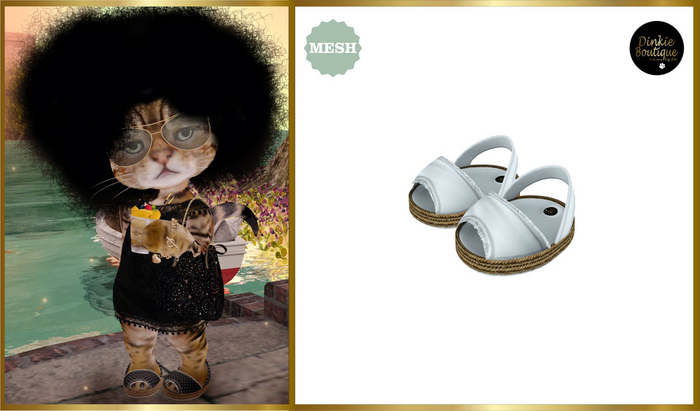 *DB* DINKIES ROMY PEEPTOE SANDALS* white