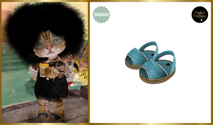 *DB* DINKIES ROMY PEEPTOE SANDALS* blue