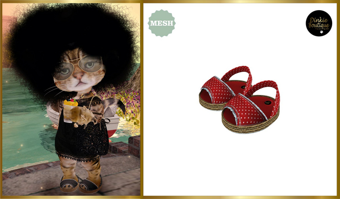 *DB* DINKIES ROMY PEEPTOE SANDALS*  red