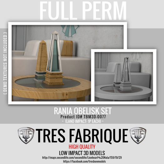 Full Perm Rania Obelisk Set [TMP0077FC]