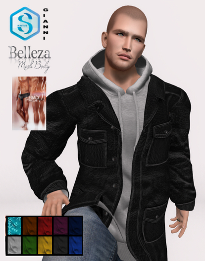 XK Oversized Leather Jacket Night