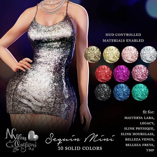 (NO) Sequin Mini Dress - Solid Colors