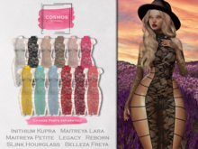 [COSMOS] Ashley Bodycon Dress Flower / 12 Colors Fatpack Demo