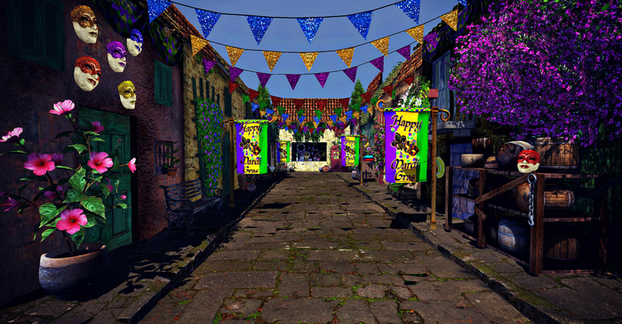 Mardi Gras Carnival Old Town Streat - Backdrop