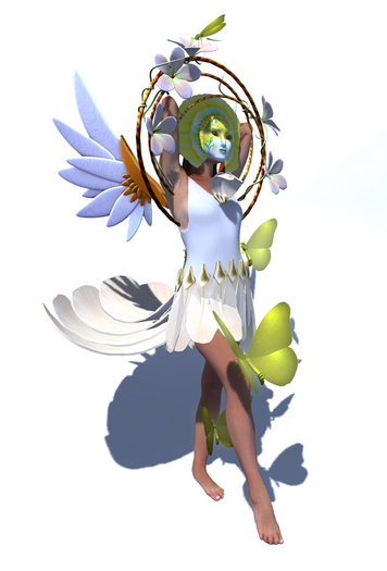 Mardi Gras Carnical Girl - Yellow (Dummy)