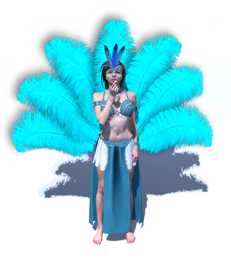 Mardi Gras Carnival Girl - Blue (Dummy)