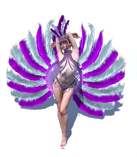 Mardi Gras Carnival Girl - Purple (Dummy)