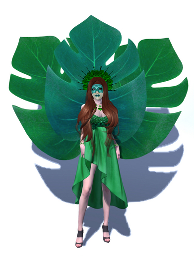 Mardi Gras Carnival Girl- Green (Dummy)