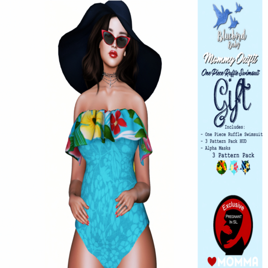 {bb} Mommy Outfit - Ruffle One Piece Swimsuit (3 Patterns) ADD