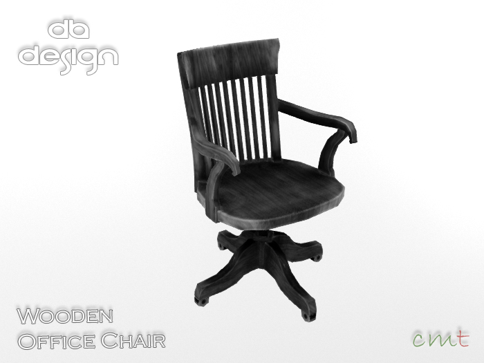 ::db:: Wooden Office Chair Ebony