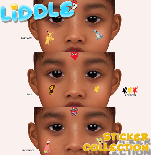 !LiDDLE - Bape STICKERS (UNPACK)