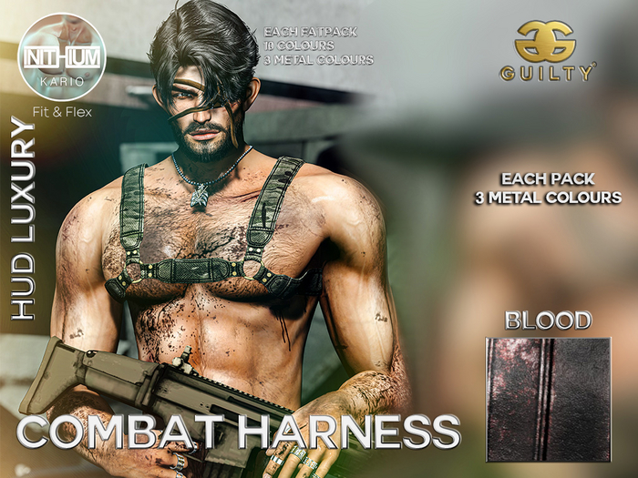 Guilty 070 Combat Harness-Blood