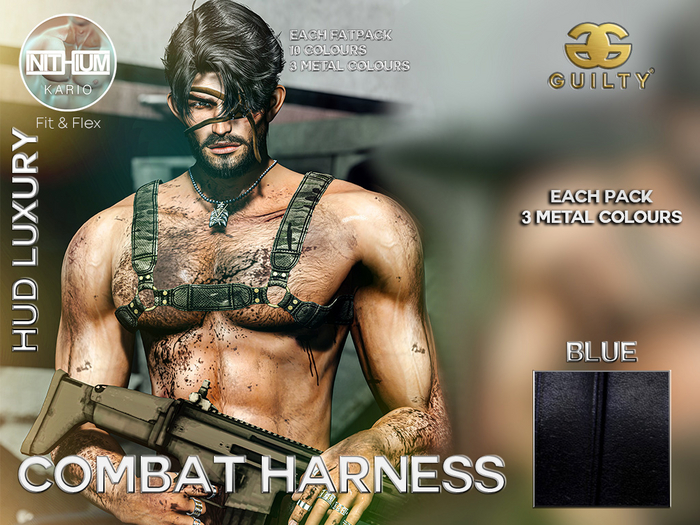 Guilty 070 Combat Harness-Blue