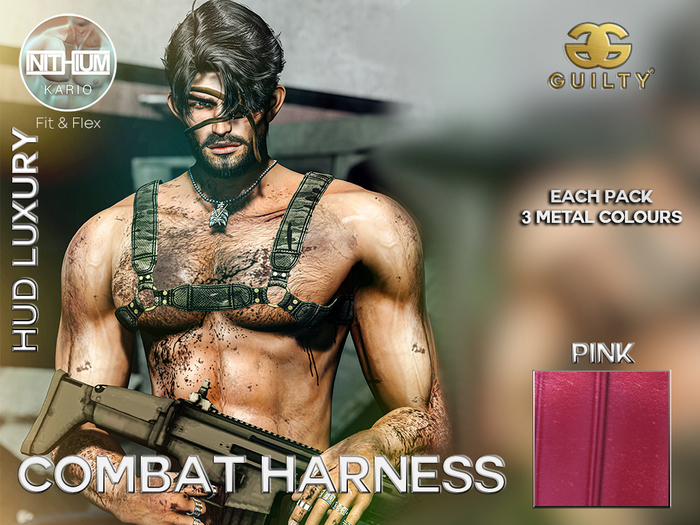 Guilty 070 Combat Harness-Pink