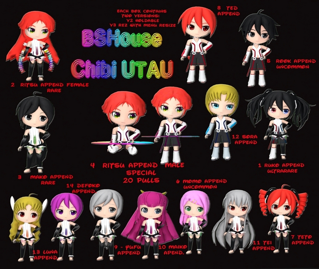 3-BSHouse Chibi Utan - Mako Append - RARE