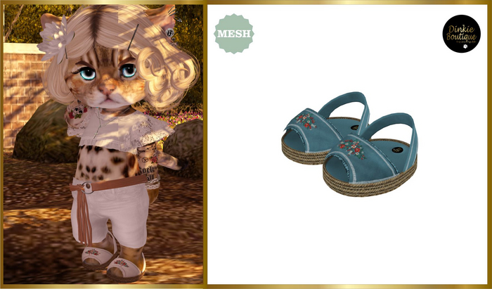 *DB* DINKIES IBIZA BOHO SANDALS* blue
