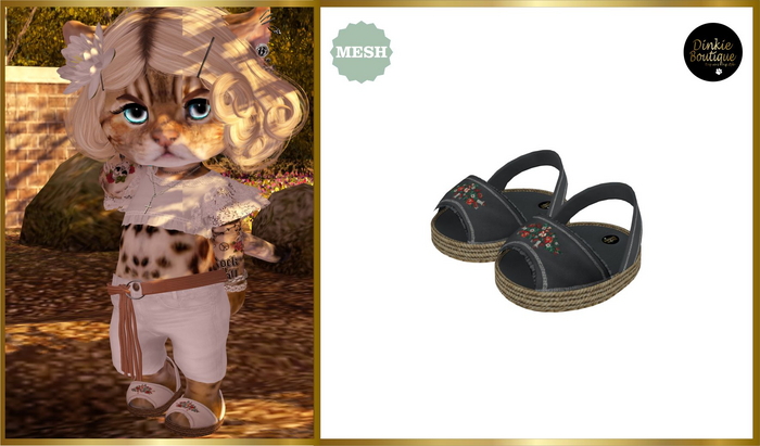 *DB* DINKIES IBIZA BOHO SANDALS* black
