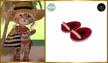 *DB* DINKIES LUCA SLIDE SANDALS*  red