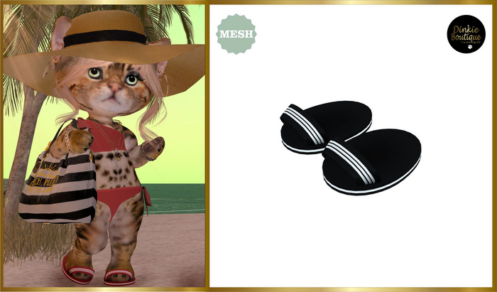 *DB* DINKIES LUCA SLIDE SANDALS*  black