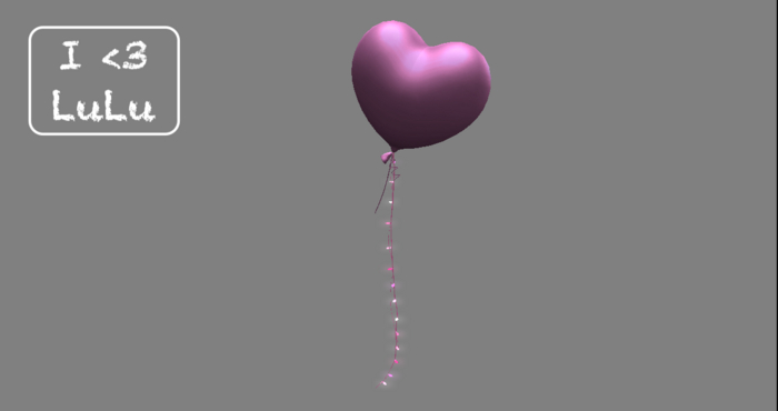 Full Perm  Heart Balloon lights