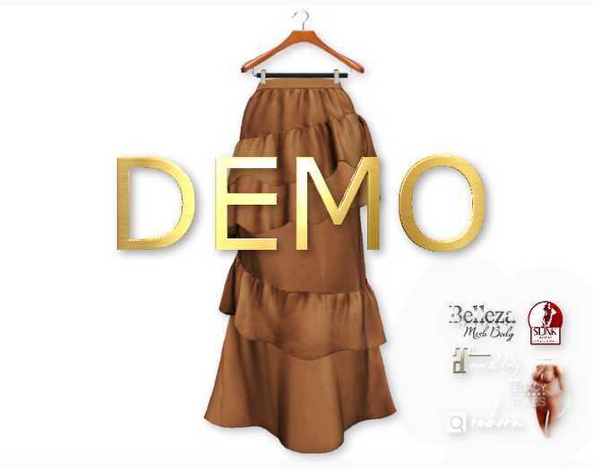 {amiable}Mesh Satin Ruffle Tiered Skirt(DEMO)