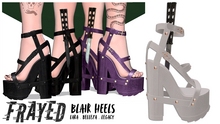 Frayed - Blair Heels - White