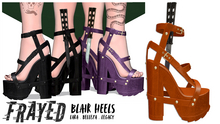 Frayed - Blair Heels - Orange