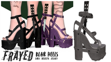 Frayed - Blair Heels - Light Grey